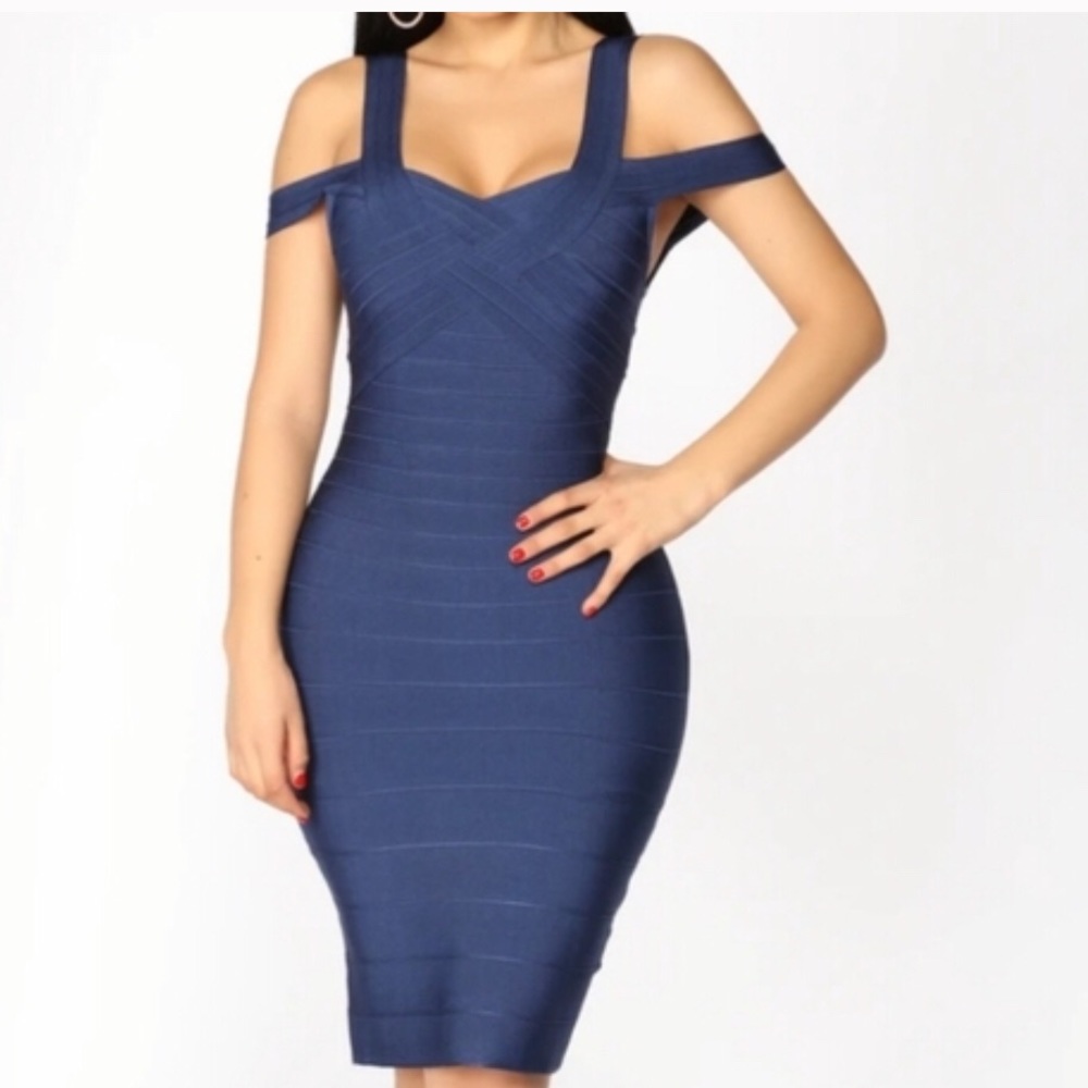 Fashion Nova Bandaged Dress L